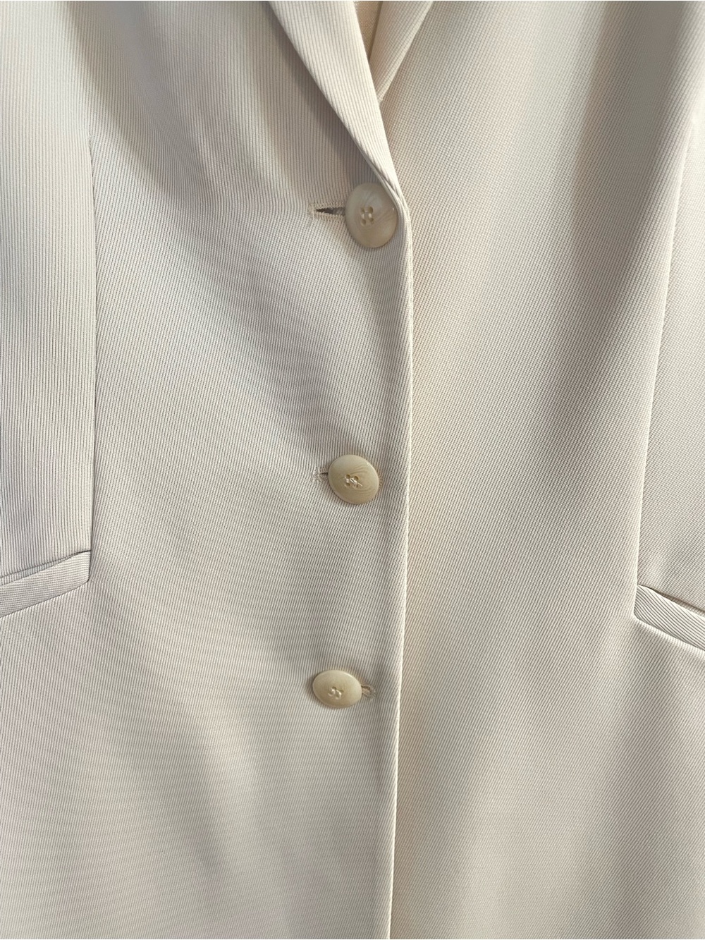 Vintage 90s Express Ivory Cream Pantsuit Blazer Trouser Suit 7/8 - Picture 9 of 12